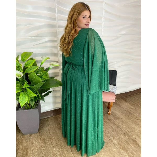 Vestido Longo Verde Esmeralda Plus Size